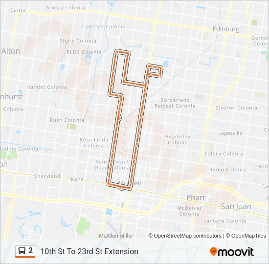 2 Bus Line Map