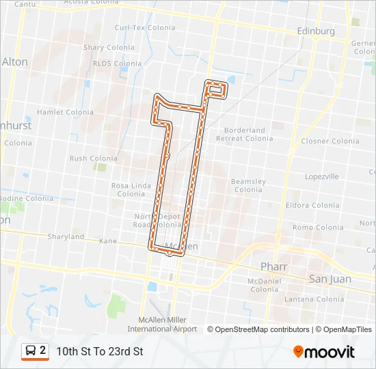 2 Bus Line Map