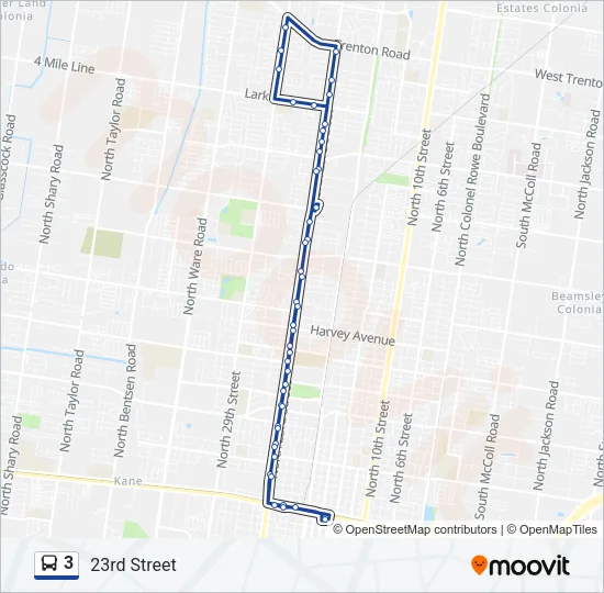 3 Bus Line Map