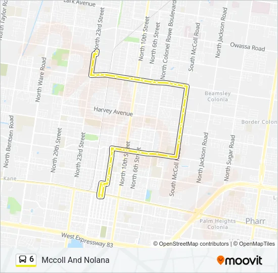 6 Bus Line Map