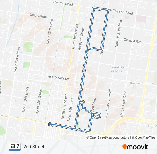 7 Bus Line Map
