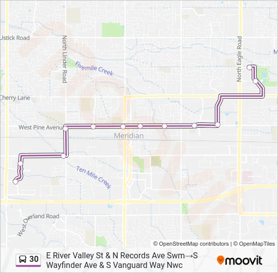 30 Bus Line Map