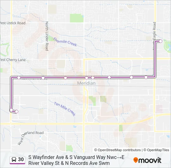 30 Bus Line Map