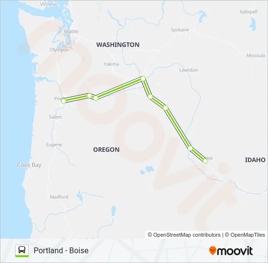 FLIXBUS 2184 Bus Line Map