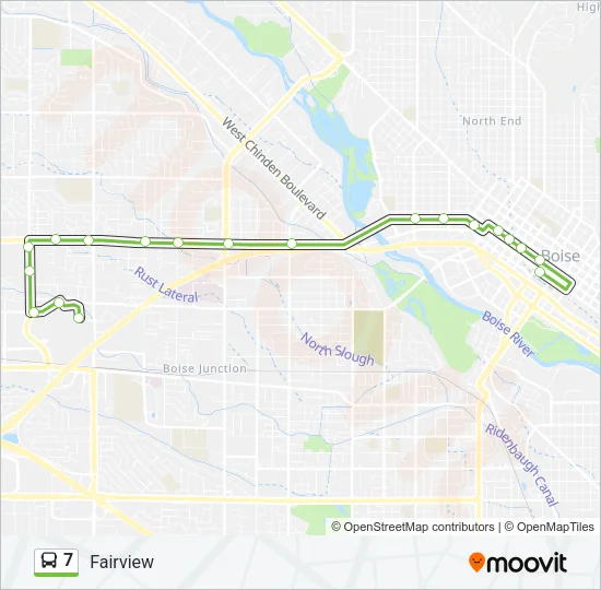 7 Bus Line Map