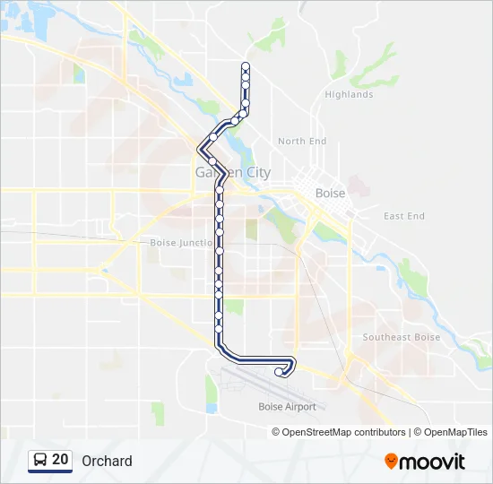 20 Bus Line Map