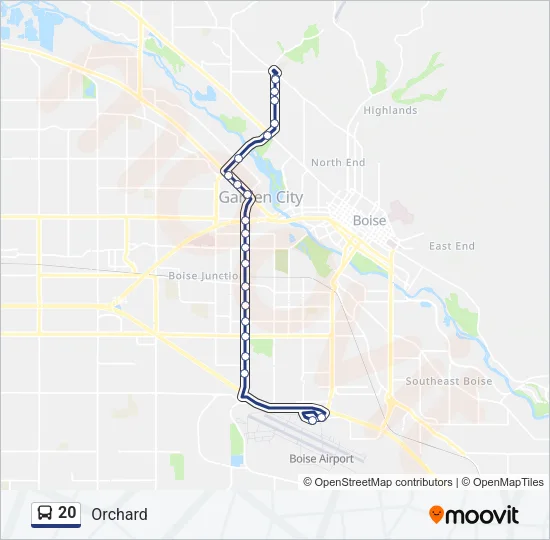 20 Bus Line Map