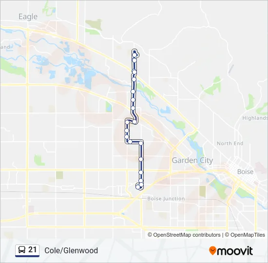 21 Bus Line Map