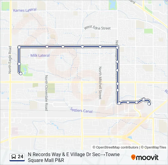 24 Bus Line Map