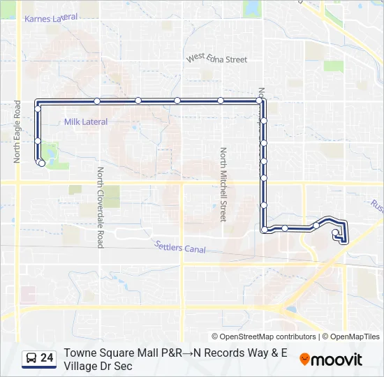 24 Bus Line Map