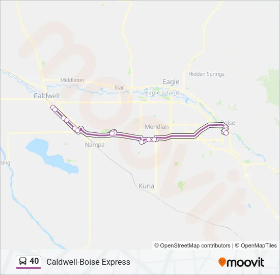 40 Bus Line Map