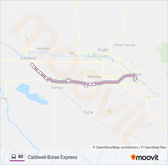 Mapa de 40 de autobús