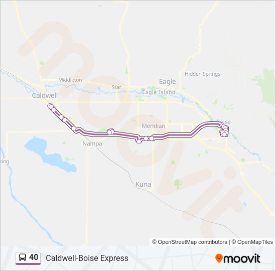 40 bus Line Map