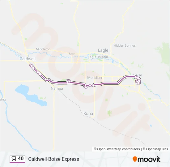 40 Bus Line Map