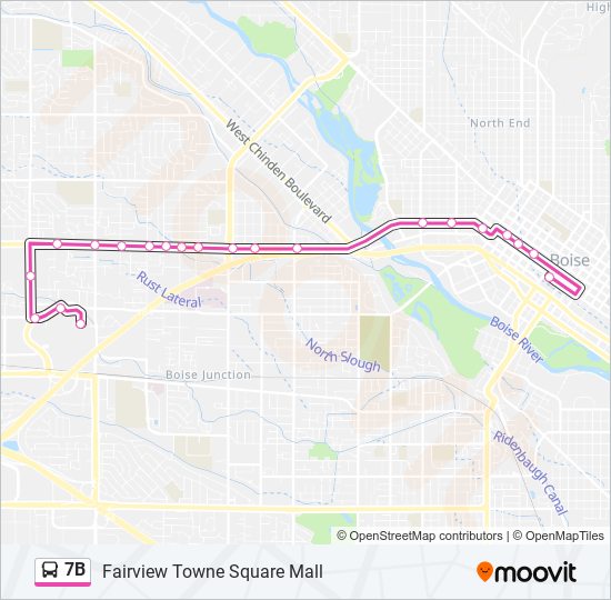 Mapa de 7B de autobús