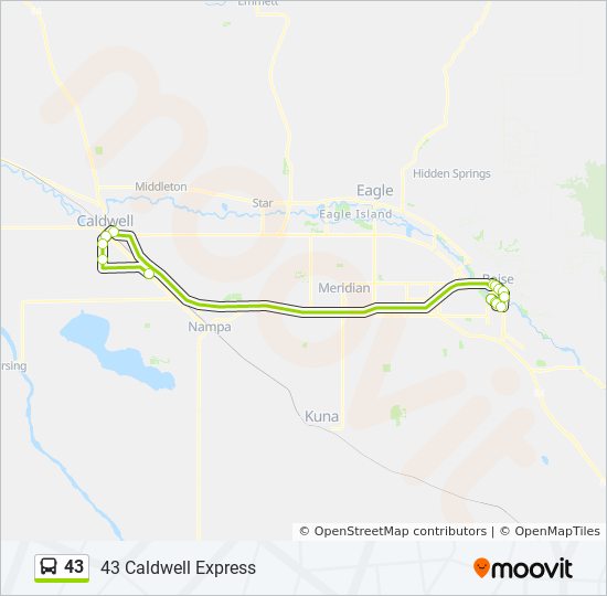 Mapa de 43 de autobús