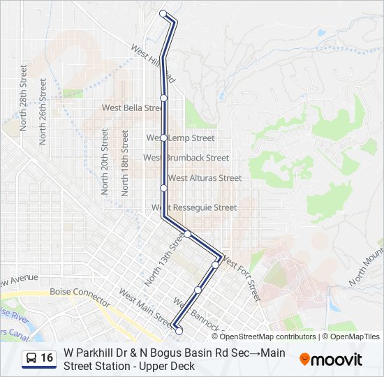 16 bus Line Map