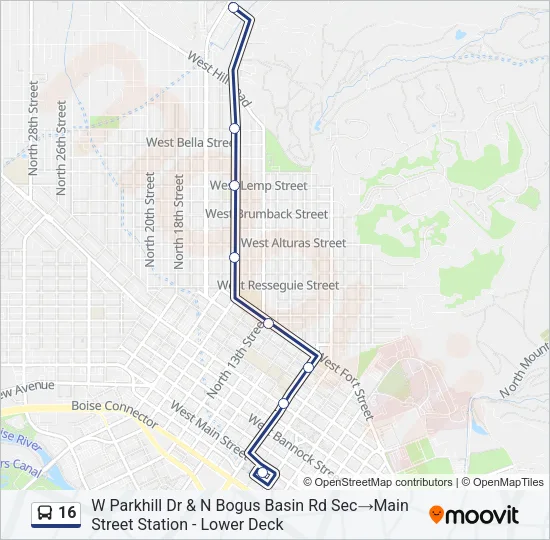 16 Bus Line Map