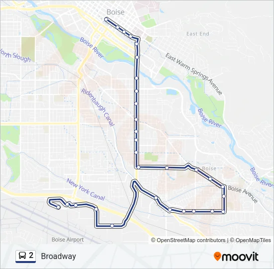 2 Bus Line Map