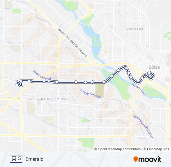 Mapa de 5 de autobús