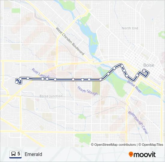 5 Bus Line Map