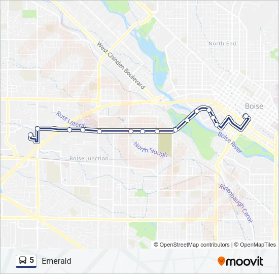 5 Bus Line Map