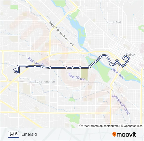 5 Bus Line Map