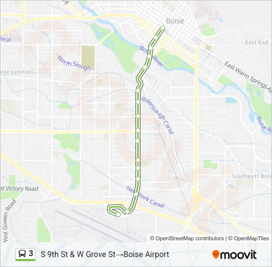 3 Bus Line Map