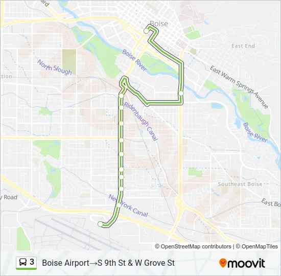 3 Bus Line Map