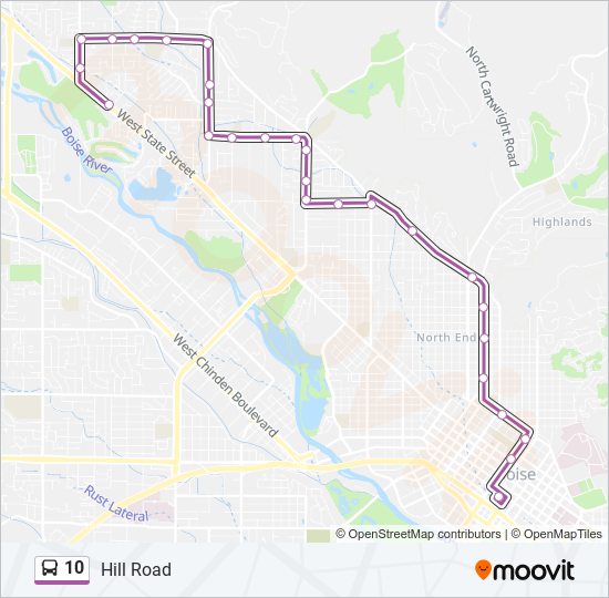 Mapa de 10 de autobús