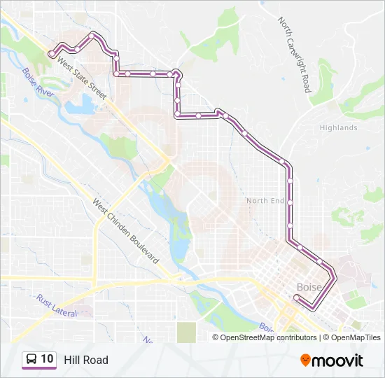 10 Bus Line Map
