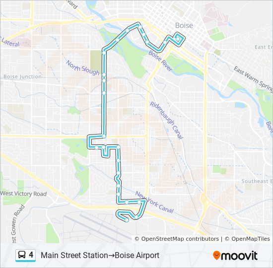 Mapa de 4 de autobús