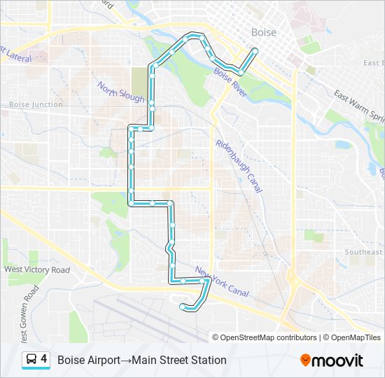 Mapa de 4 de autobús