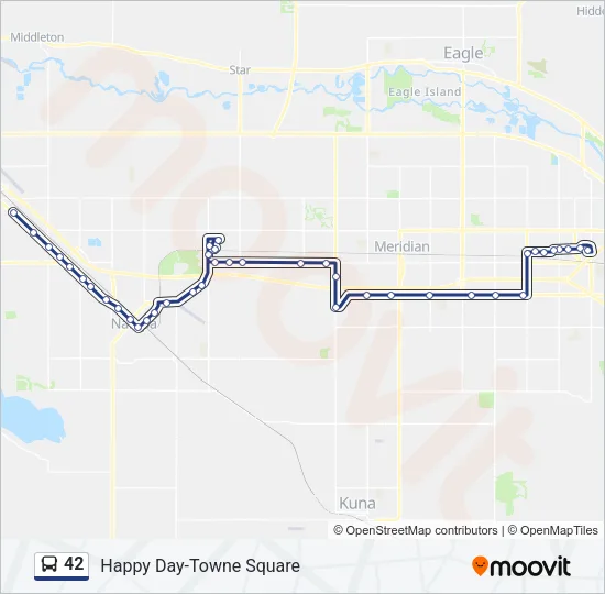 42 Bus Line Map