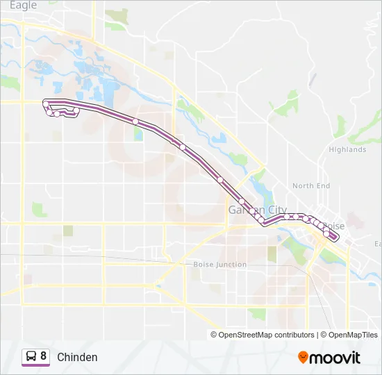 8 Bus Line Map