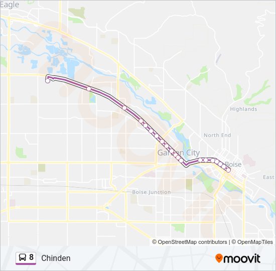 8 Bus Line Map