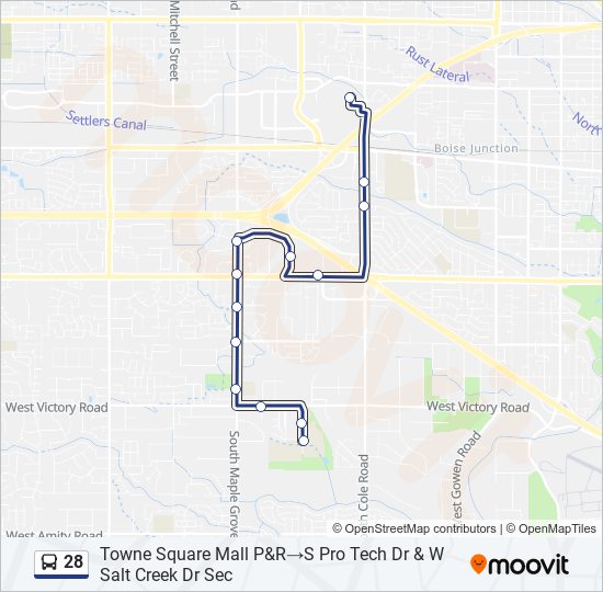 Mapa de 28 de autobús