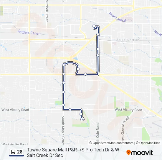28 Bus Line Map