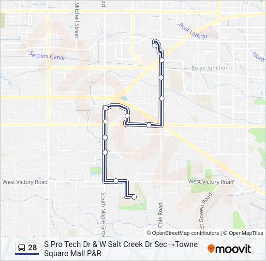 28 Bus Line Map