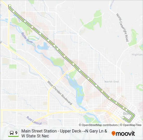 9 Bus Line Map