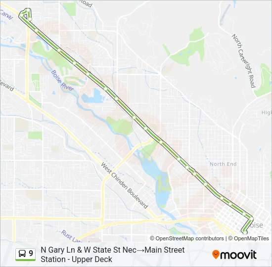 9 Bus Line Map