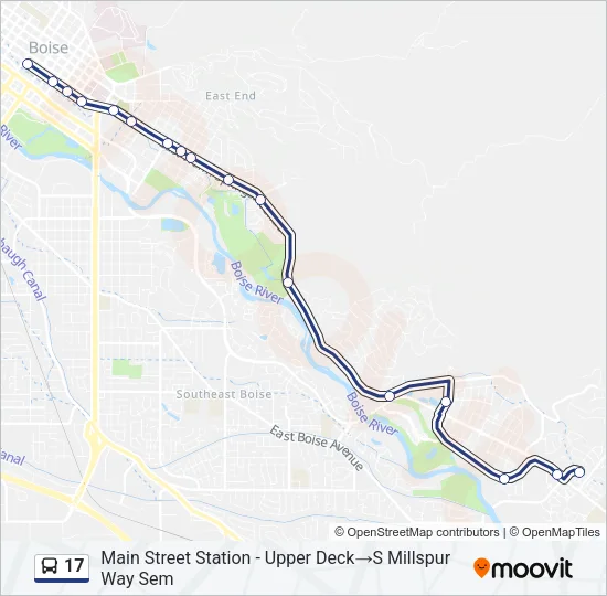17 Bus Line Map