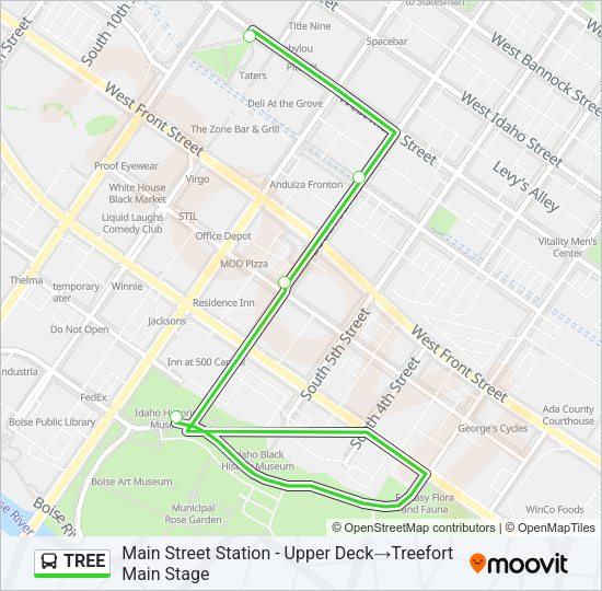 TREE Bus Line Map
