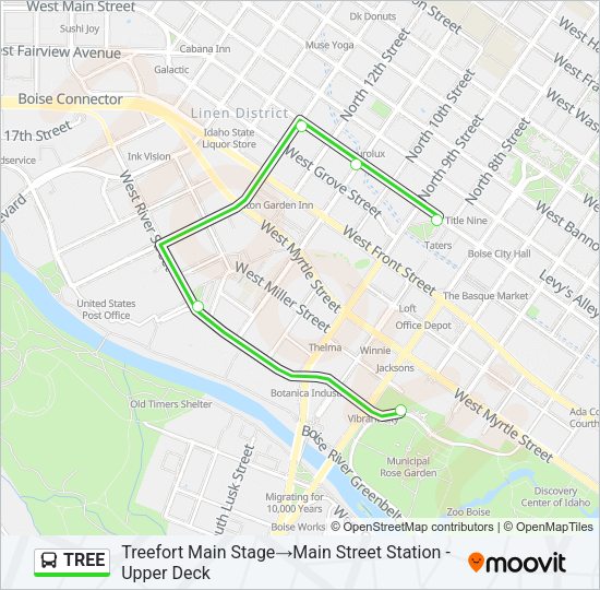 TREE Bus Line Map