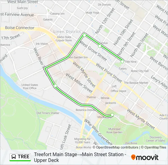 TREE Bus Line Map