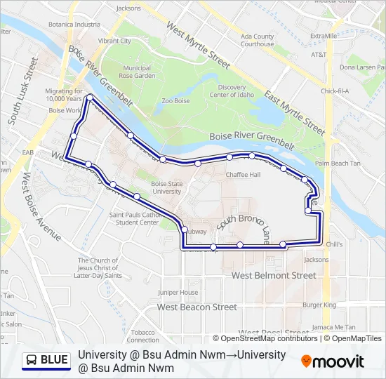 BLUE Bus Line Map