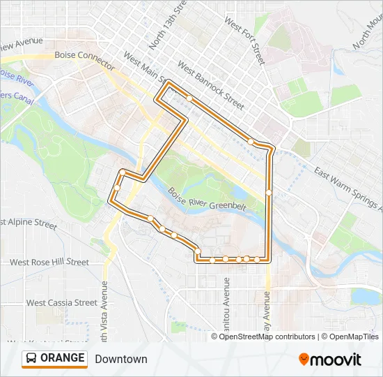 ORANGE Bus Line Map