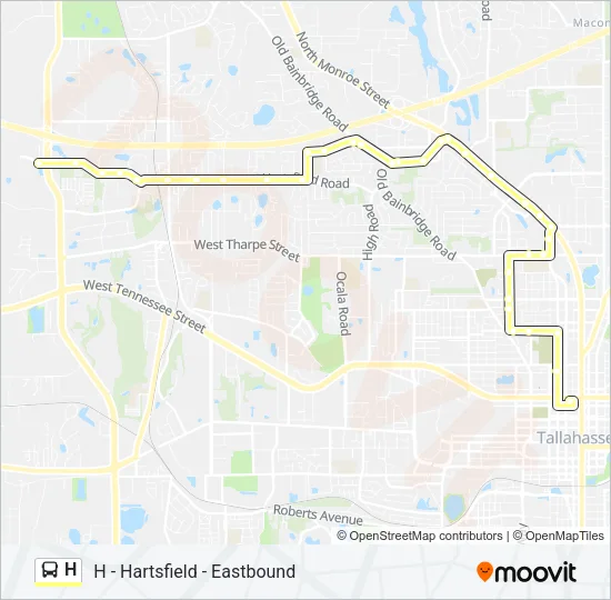 H Bus Line Map