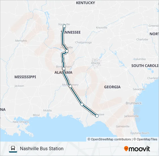 GREYHOUND US0115 Bus Line Map