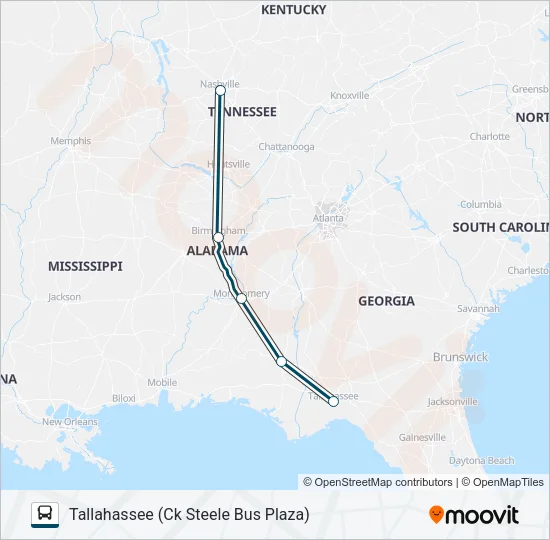 GREYHOUND US0115 Bus Line Map